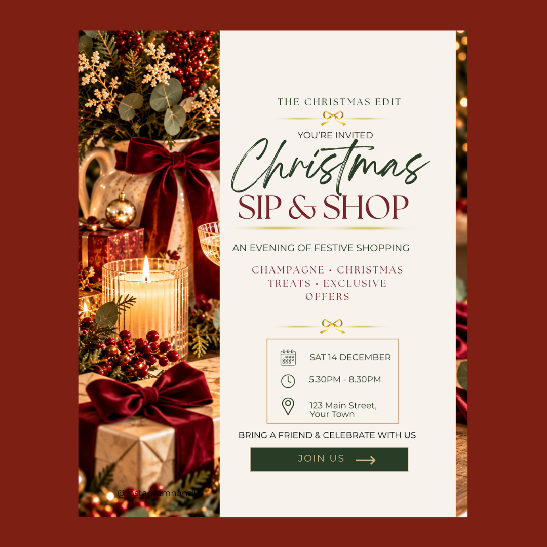 Christmas Hospitality Canva Templates | 8 Editable Templates