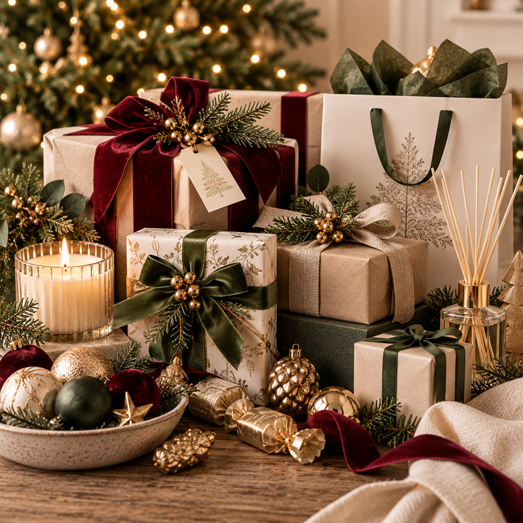 Christmas marketing kit for small businesses featuring 75 editable Canva templates, content calendar and planner