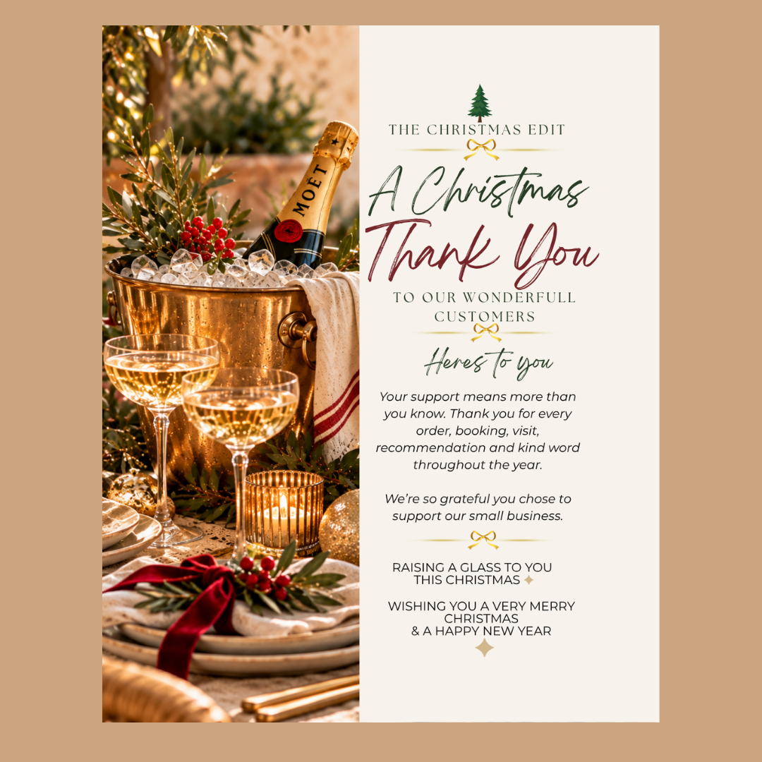 Christmas Hospitality Canva Templates | 8 Editable Templates
