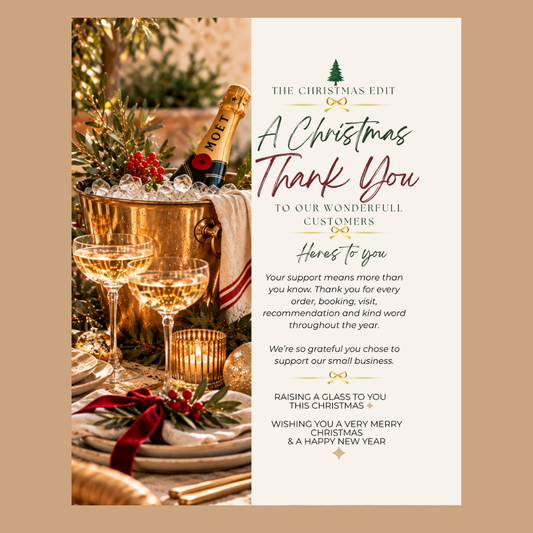 Christmas Hospitality Canva Templates | 8 Editable Templates