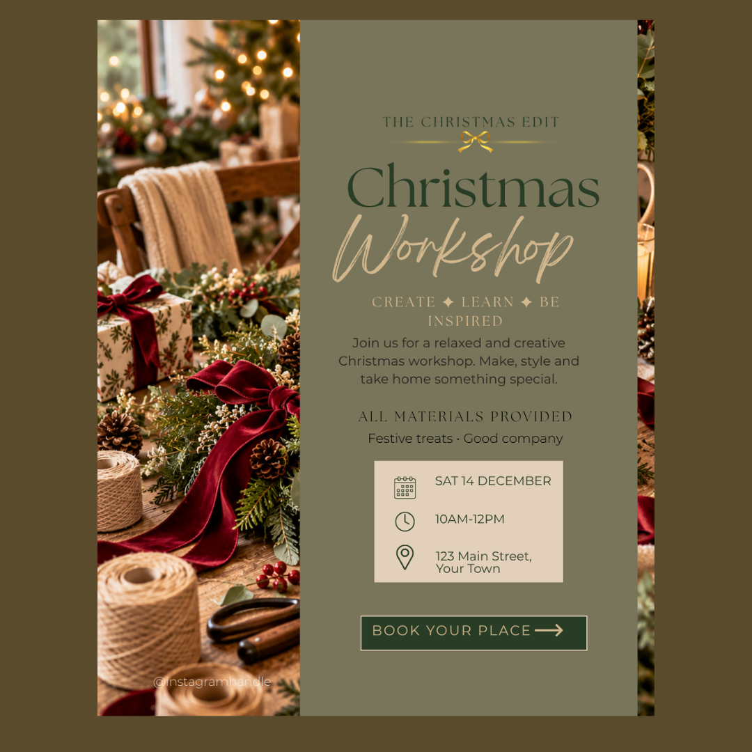 Christmas Hospitality Canva Templates | 8 Editable Templates